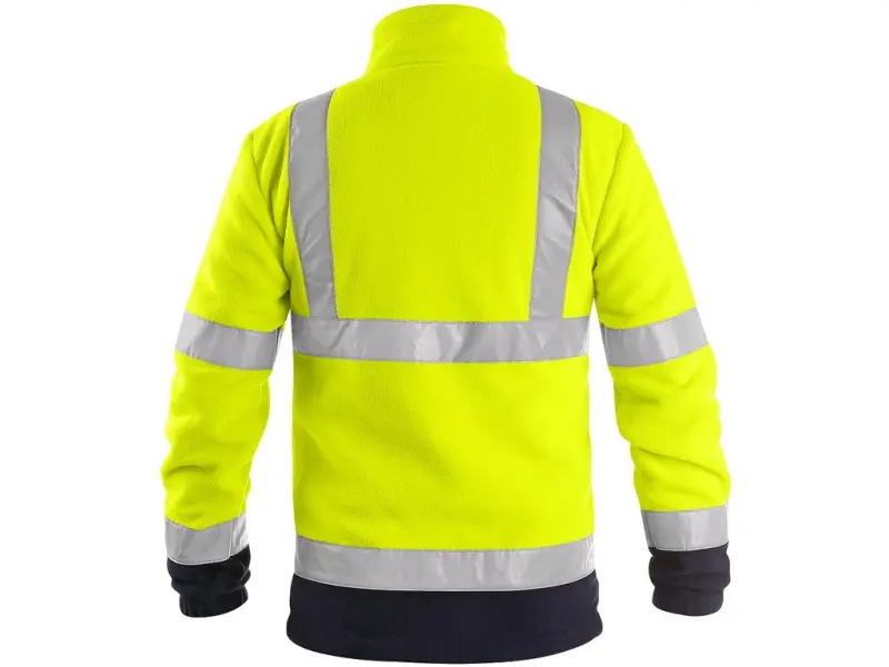 Bunda CXS PRESTON, výstražná, fleece, žluto - modrá vel. S